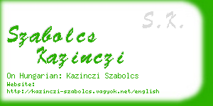 szabolcs kazinczi business card